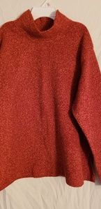 Mock neck long sleeve fleece top